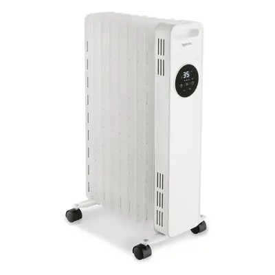 Igenix IG2621 Digital Oil Filled Radiator, 2kW/2000W, Overheat Protection, White