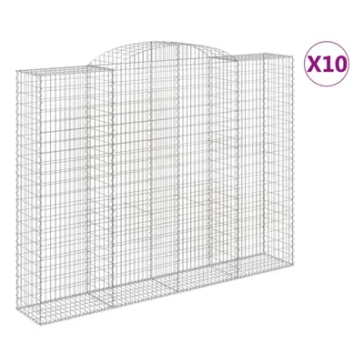 (300 x x 220/240 cm/ pcs) vidaXL Arched Gabion Basket Stone Basket Gabion Retaining Wall Galvani