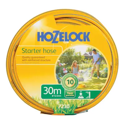 HOZELOCK - Starter Hose ? 12.5mm (1/2") 30m : Versatile, UV-resistant garden hose, 4-layer braid