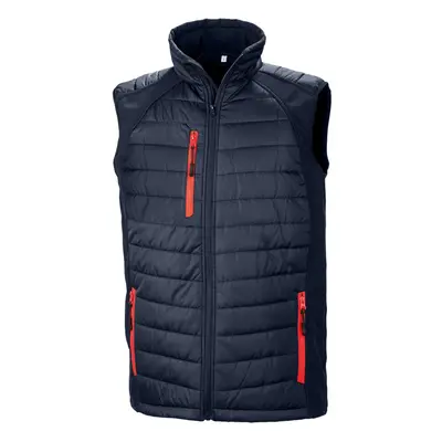 (XXL, Navy/Red) Result Unisex Adult Compass Softshell Gilet