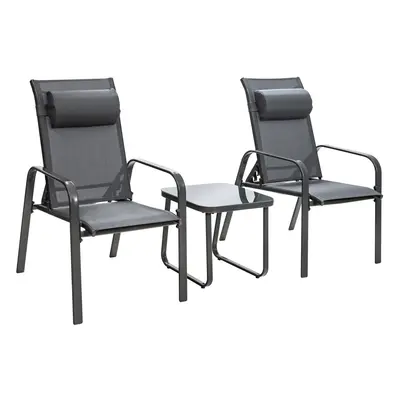 3-Piece Patio Bistro Furniture Set Outdoor Porch Furniture Set