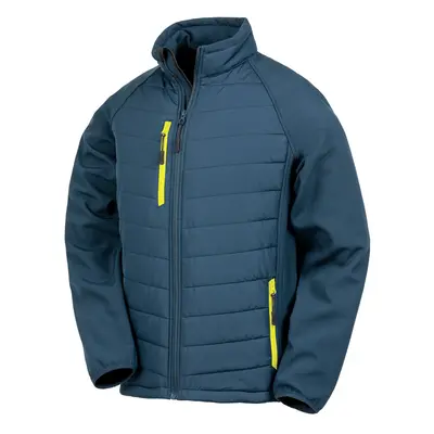 (3XL, Navy/Yellow) Result Womens/Ladies Compass Soft Shell Jacket