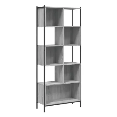 (grey sonoma) vidaXL Bookcase Bookshelf Storage Cabinet Shelving Unit Rack Engineered Wood