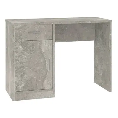 (Concrete grey) vidaXL Desk with Drawer and Cabinet 100x40x73cm PC Writing Table Multi Colours