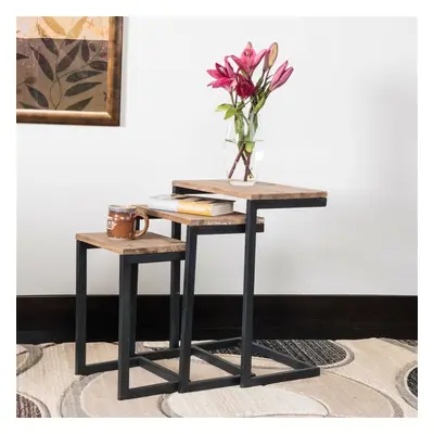 Urban Design Modern Nest Of Firewood Metal Nesting Table