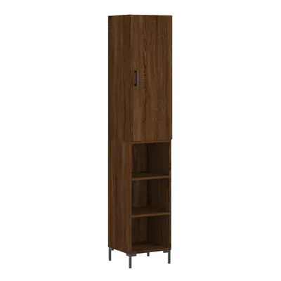 vidaXL Highboard Sideboard Cupboard Side Cabinet Brown Oak Engineered Wood