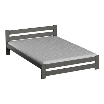 (Double, Grey) Wooden Xiamen Minimalist Bed Frame