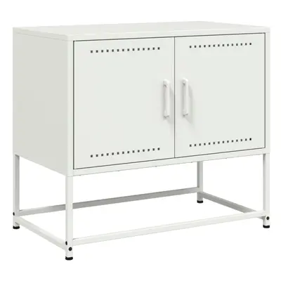 vidaXL TV Cabinet TV Stand Media Unit TV Unit Entertainment Centre White Steel