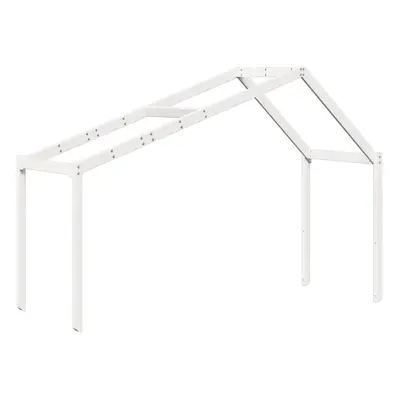 vidaXL Kids' Bed Roof Bed Canopy Rooftop White 203x95.5x142 cm Solid Wood Pine