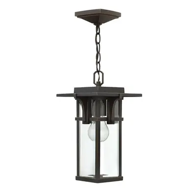 IP23 Bulb Chain Lantern Oil Rubbed Bronze & Glass LED E27 100W