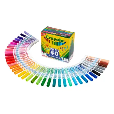 Crayola Ultra-Clean Broad Line Washable Markers-Assorted Colors 40/Pkg