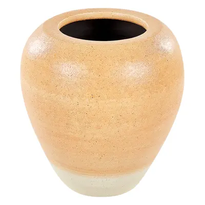 Decorative Vase SKIONE Ceramic Light Brown