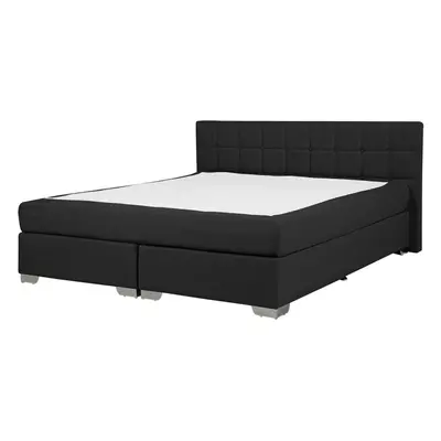 Divan Bed ADMIRAL x cm (EU King Size) Fabric Black