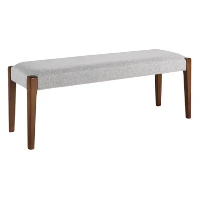 Cushioned Dining Bench Dark Wood with Grey ELYRIA