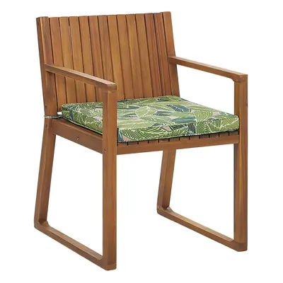 Garden Chair SASSARI Acacia Wood Light Green