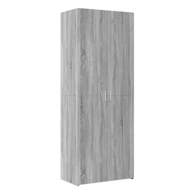 (grey sonoma) vidaXL Highboard Sideboard Cabinet Storage Cupboard Black Engineered Wood