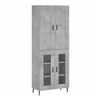 vidaXL Highboard Sideboard Cupboard Side Cabinet Concrete Grey Engineered Wood