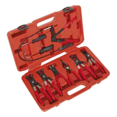 9 Piece Hose Clip Removal Tool Set - Vinyl Dipped Handles - Heavy Duty