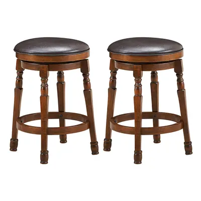 Set of Bar Stools Kitchen Counter Height Pub Chair Â°Swivel 24"/62cm Tall