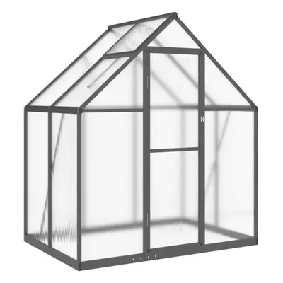 (anthracite, x x cm) vidaXL Greenhouse with Base Frame Garden Walk in Plant Grow House Aluminium