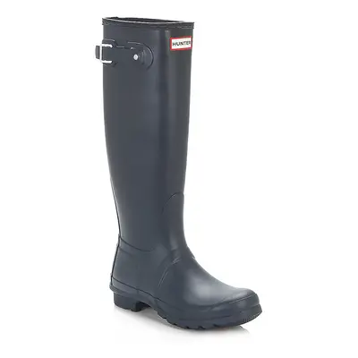 (UK 5) Hunter Original Womens Tall Navy Rubber Wellington Boots