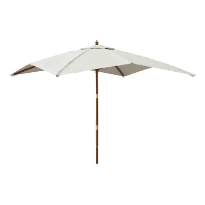 (sand) vidaXL Garden Parasol Umbrella with Wooden Pole Outdoor Parasol Sun Umbrella