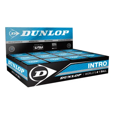 Dunlop Squash Balls Intro Blue, Balls, for Beginners and Hobby Players ? Fast Speed