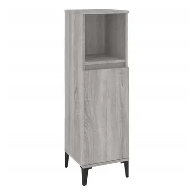 (grey sonoma) vidaXL Bathroom Cabinet Cupboard Washroom Storage Cabinet Engineered Wood