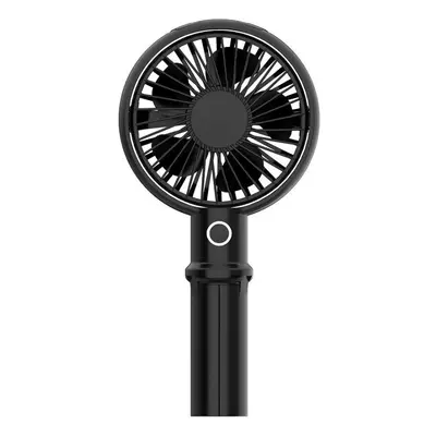 (Black) In USB Handheld Desktop Fan Rotatable Modes Wind Speed Frame Phone Holder Cooling Fan fr