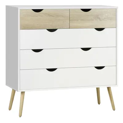 HOMCOM Chest of Drawers, Drawer Storage Cabinet Unit Bedroom Living Room