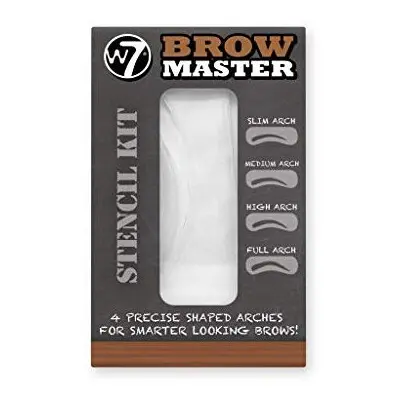 W7 Brow Master Stencil Kit - Reusable Eyebrow Stencils For Perfect Brows - Multiple Arch Designs