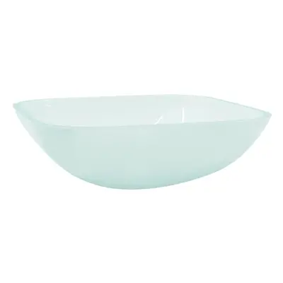 (Frosted) vidaXL Basin Glass Bathroom Sink Home Washroom Sink Bowl Basin Multi Colours