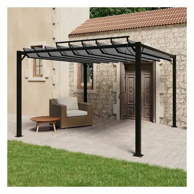 vidaXL Gazebo with Louvered Roof Anthracite Fabric & Aluminium Patio Pavilion