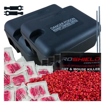 (2 Box Kit) Roshield Multi-Bait Rat & Mouse Poison Box Kit