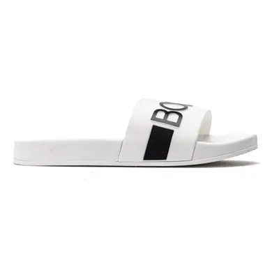 (UK 6.5 / EU 40) Hugo Boss Kids J29246 10B Logo Slider White