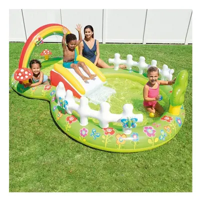 Inflatable Paddling Pool My Garden Play Center Kids Fountain Outdoor Fun Slide