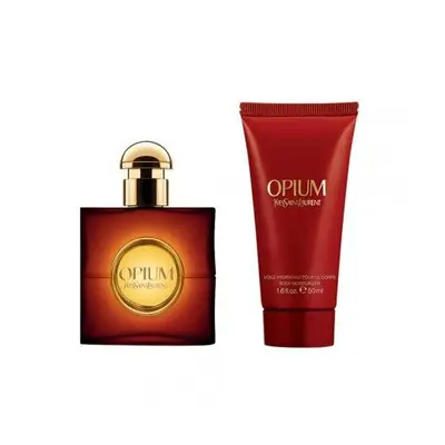 Ysl Opium Pcs Set For Women: 1.7 Edt Sp + 1.6 Body Lotion