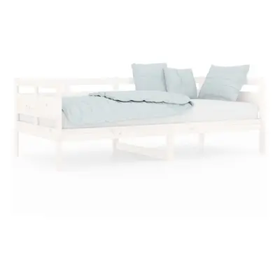 (white, x cm) vidaXL Solid Wood Pine Day Bed Wooden Sleepover Sofa Bed Multi Colours/Sizes