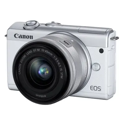 CANON EOS M200 White KIT EF-M 15-45mm F3.5-6.3 IS STM Silver