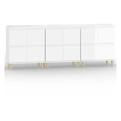 (high gloss white, pcs) vidaXL Sideboards Storage Side Cabinet Cupboard Highboard Engineered Woo