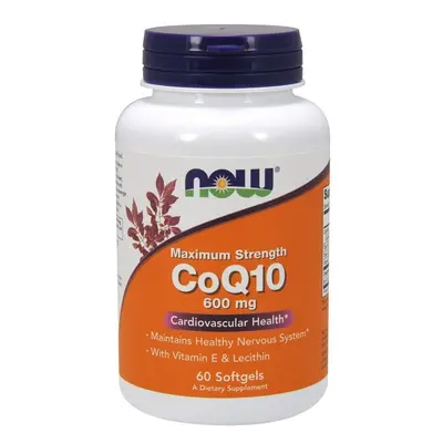 NOW Foods CoQ10 with Lecithin & Vitamin E, 600mg - softgels