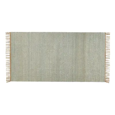 Jute Area Rug x cm Green LUNIA