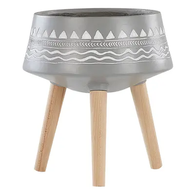 Elevated Plant Pot WERIA Ceramic cm Light Grey