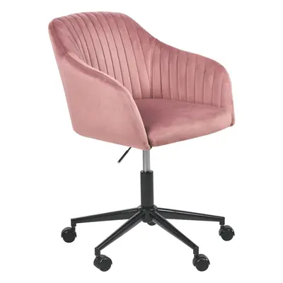 Desk Chair Velvet Pink VENICE