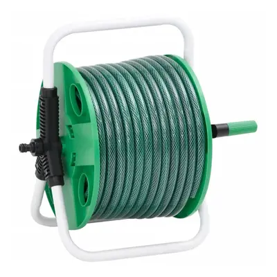 (without double couplers, m/ m (0.75'')) vidaXL Green Hose Reel Cart with Hose Pipe Reel Cart Wa