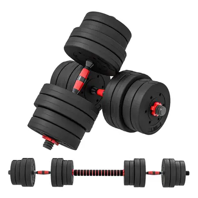 HOMCOM 30kg Adjustable IN Barbell Dumbbells Weight Set for Body Fitness