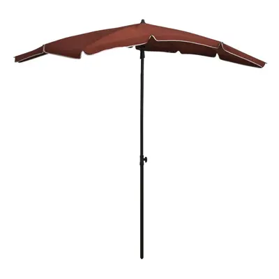 vidaXL Garden Parasol with Pole Sunshade Outdoor Umbrella Canopy Terracotta