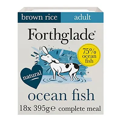 Forthglade Complete Natural Wet Dog Food - Ocean Fish & Vegetables with Brown Rice (18 x 395g) T