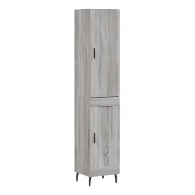 (grey sonoma, wood door) vidaXL Highboard Sideboard Cupboard Side Board Storage Cabinet Engineer