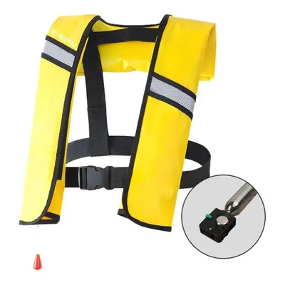 (Yellow, Manual) Inflatable Life Jacket Adult Vest